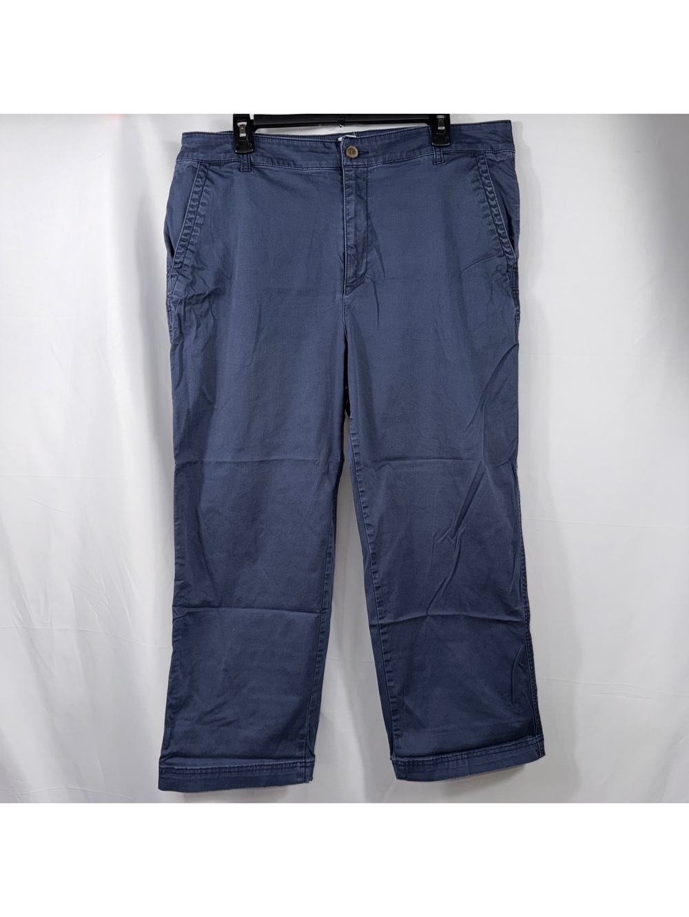 Gap Girlfriend Khaki Pants Blue Size 16 Cropped Stretch